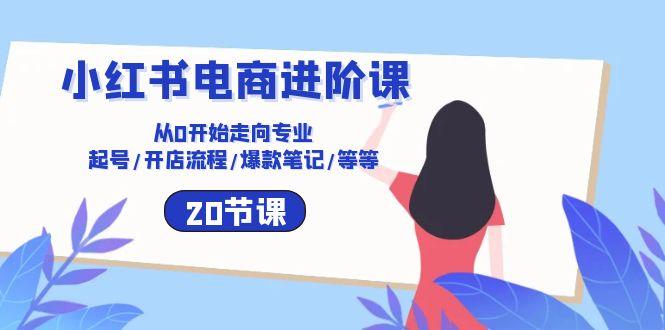 小红书电商进阶课：从0开始走向专业 起号/开店流程/爆款笔记/等等(20节-百货大全