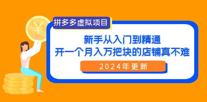 (9744期)拼多多虚拟项目：入门到精通，开一个月入万把块的店铺 真不难(24年更新)-百货大全