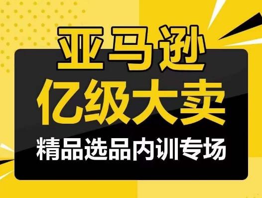 亚马逊亿级大卖-精品选品内训专场，亿级卖家分享选品成功之道-百货大全