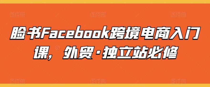 脸书Facebook跨境电商入门课，外贸·独立站必修-百货大全