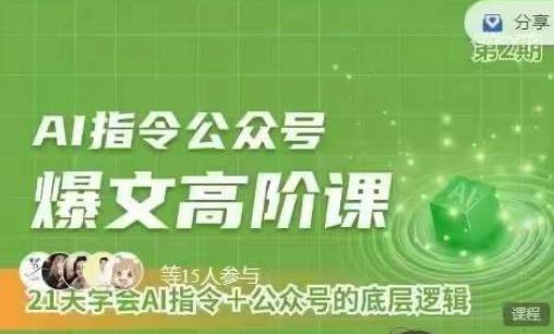 Ai指令公众号高阶课，学会ai指令+公众号的底层逻辑-百货大全
