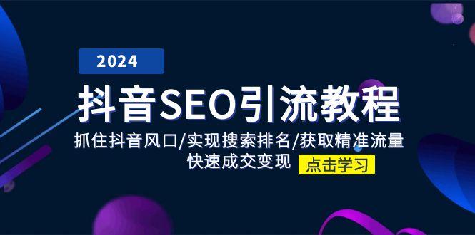 抖音 SEO引流教程：抓住抖音风口/实现搜索排名/获取精准流量/快速成交变现-百货大全