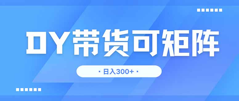 DY带货，日入300＋矩阵无上限-百货大全