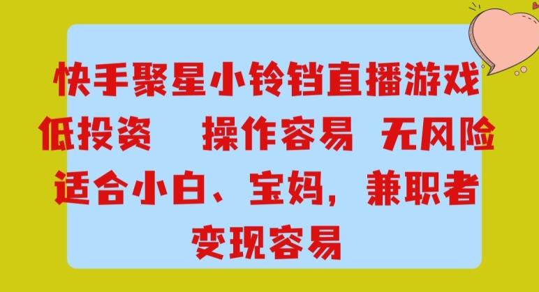 快手小铃铛游戏项目，低投入零风险，操作简单变现快-百货大全
