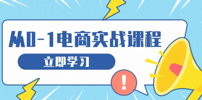 从零做电商实战课程，教你如何获取访客、选品布局，搭建基础运营团队-百货大全