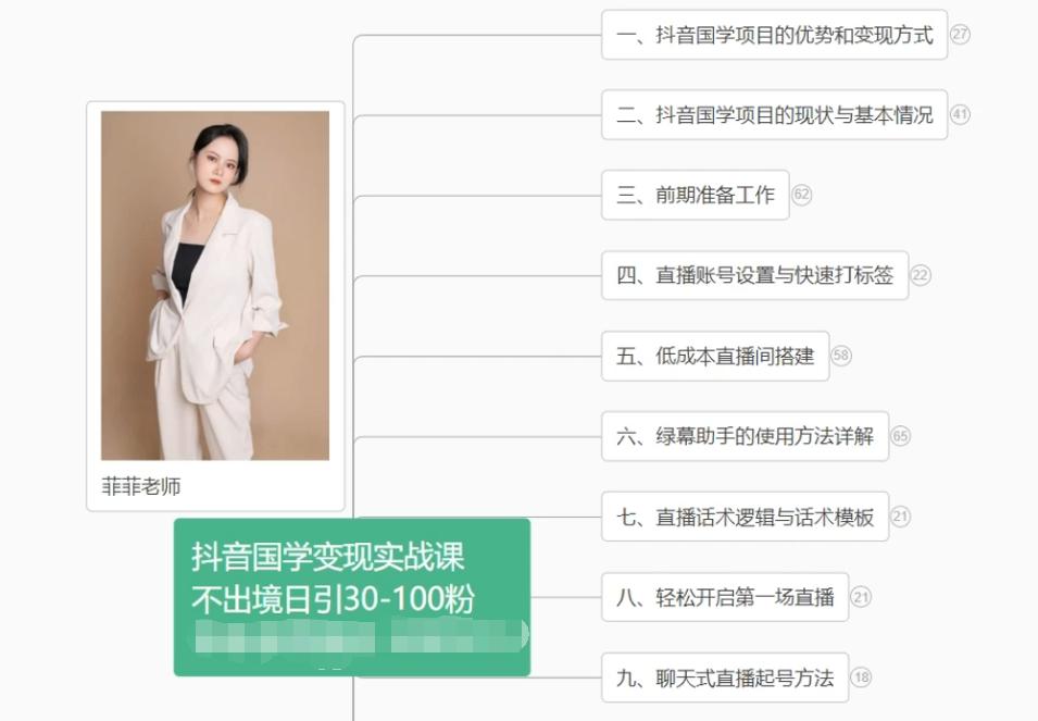 抖音国学变现项目：不出境日引30-100粉实战课程-百货大全