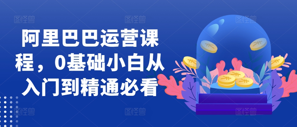 阿里巴巴运营课程，0基础小白从入门到精通必看-百货大全