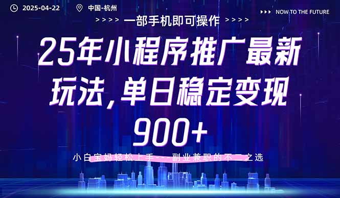25年小程序推广最新玩法，单日稳定变现900+，小白轻松上手-百货大全