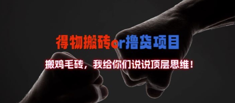 得物搬砖撸货项目?掰下数据，我给你们说说顶层思维【揭秘】-百货大全