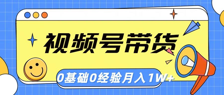 视频号轻创业带货，零基础，零经验，月入1w+-百货大全
