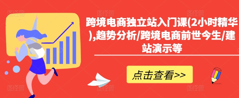 跨境电商独立站入门课(2小时精华),趋势分析/跨境电商前世今生/建站演示等-百货大全