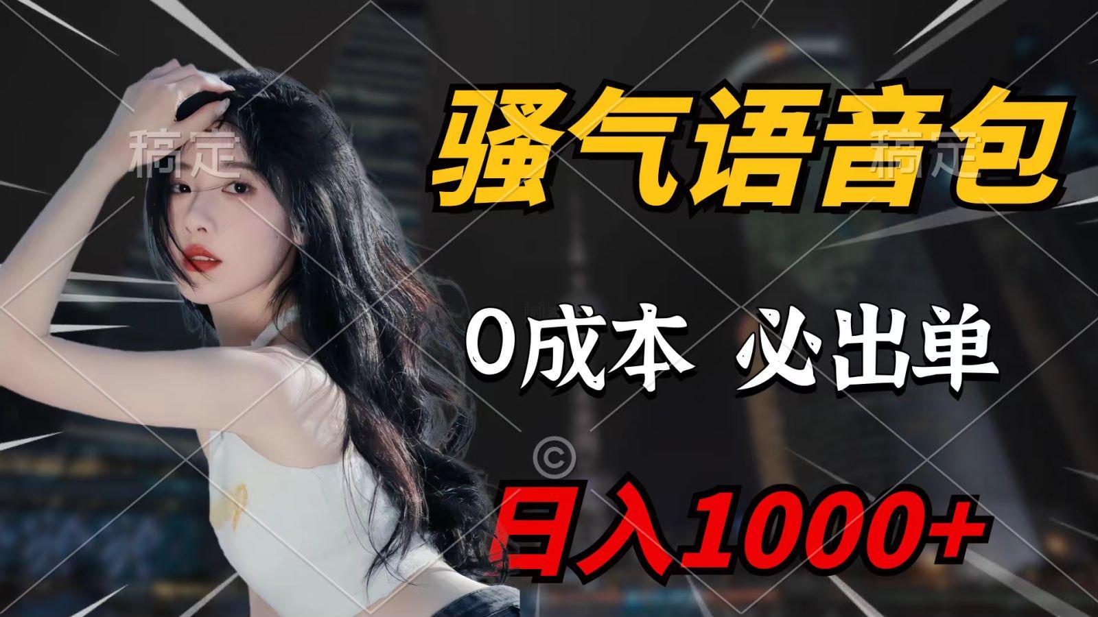 (9701期)骚气语音包，0成本一天1000+，闭着眼也能出单，详细教程！-百货大全