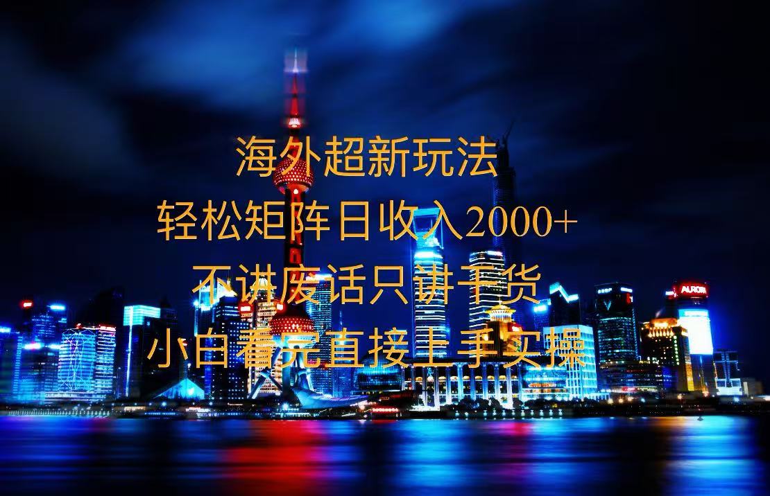 2025全新海外暴力玩法，操作简单，小白轻松上手-百货大全