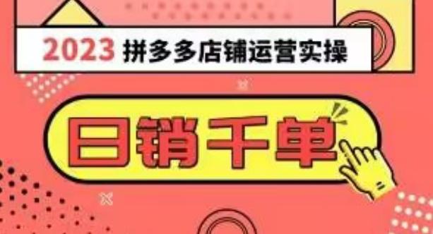 2023拼多多运营实操，每天30分钟日销1000＋，爆款选品技巧大全（10节课）-百货大全