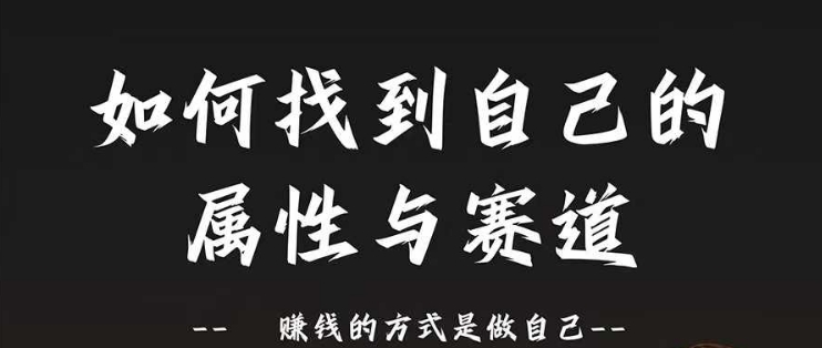 赛道和属性2.0：如何找到自己的属性与赛道，赚钱的方式是做自己-百货大全