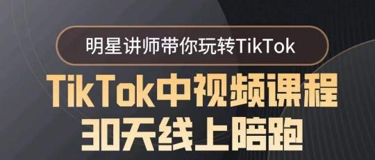 TikTok中视频课程30天线上陪跑，明星讲师带你玩转TikTok-百货大全