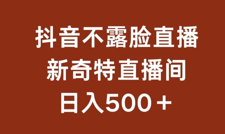 不露脸挂机直播，新奇特直播间，日入500+【揭秘】-百货大全