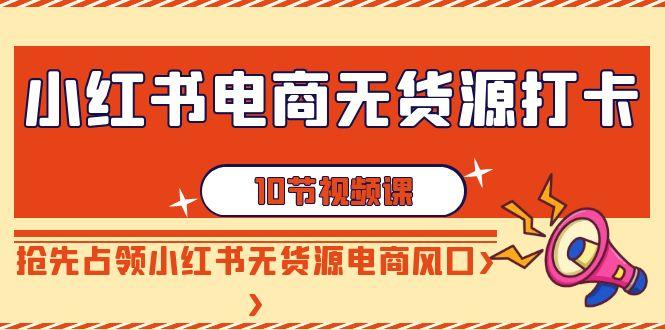 小红书电商无货源打卡，抢先占领小红书无货源电商风口(10节课)-百货大全