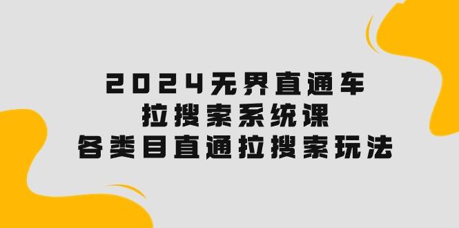 2024无界直通车·拉搜索系统课：各类目直通车 拉搜索玩法！-百货大全