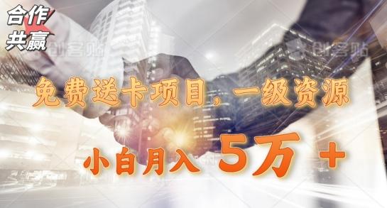 免费送卡项目，一级资源，小白月入5万+-百货大全