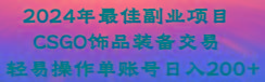 2024年最佳副业项目 CSGO饰品装备交易 轻易操作单账号日入200+-百货大全