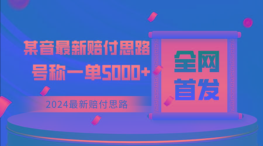 全网首发，2024最新某音赔付思路，号称一单收益5000+-百货大全