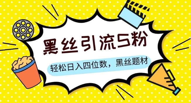 S粉变现，轻松日入四位数，黑丝题材+情感话术【揭秘】-百货大全