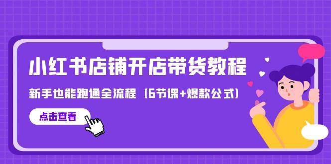 (9883期)最新小红书店铺开店带货教程，新手也能跑通全流程(6节课+爆款公式)-百货大全
