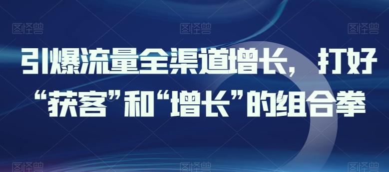 引爆流量全渠道增长，打好“获客”和“增长”的组合拳-百货大全