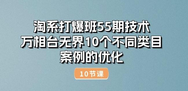 淘系打爆班55期技术：万相台无界10个不同类目案例的优化(10节)-百货大全
