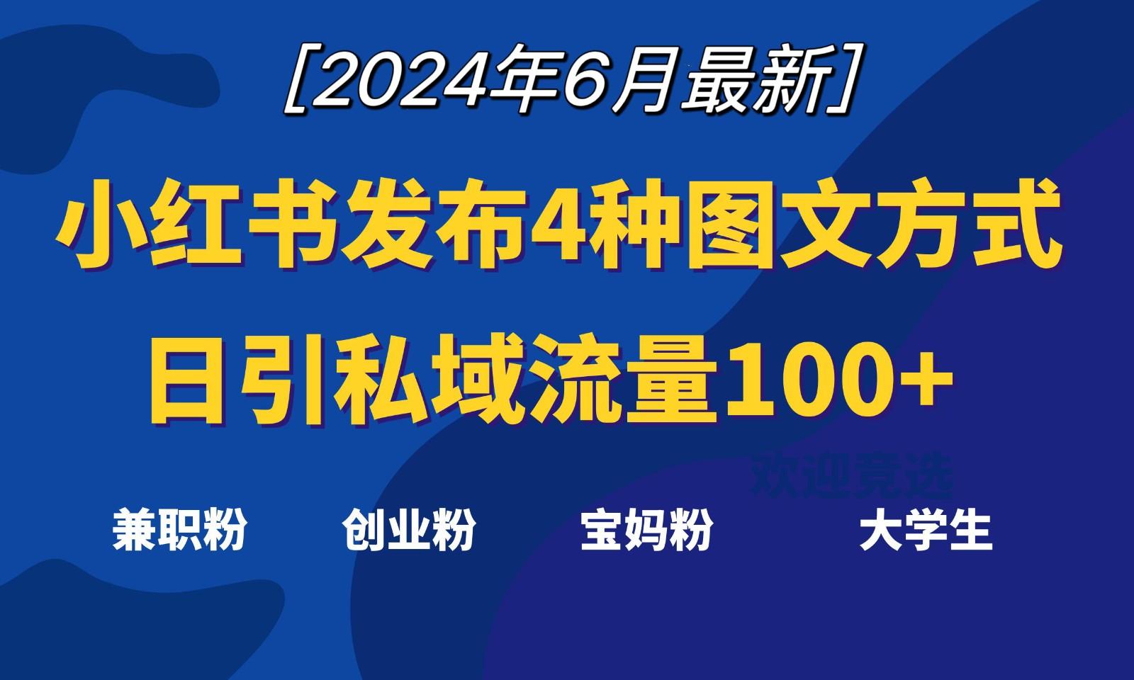小红书发布这4种图文，就能日引私域流量100+-百货大全