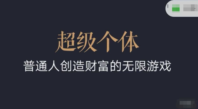 超级个体2024-2025翻盘指南，普通人创造财富的无限游戏-百货大全