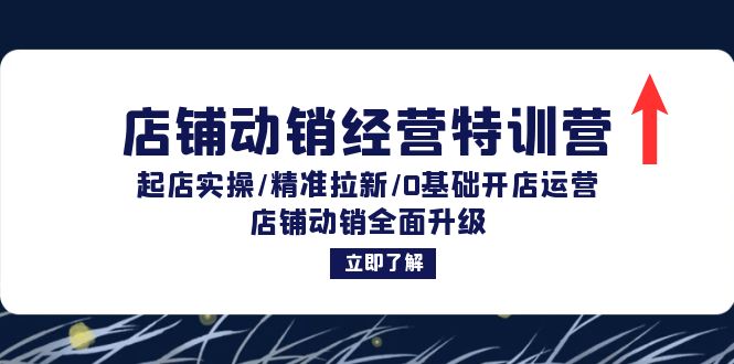 店铺动销经营特训营：起店实操/精准拉新/0基础开店运营/店铺动销全面升级-百货大全