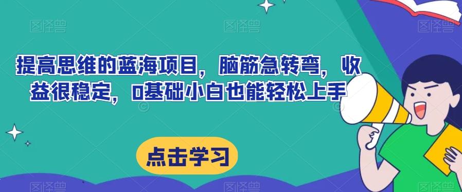 提高思维的蓝海项目，脑筋急转弯，收益很稳定，0基础小白也能轻松上手-百货大全