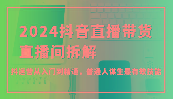 2024抖音直播带货直播间拆解，抖运营从入门到精通，普通人谋生最有效技能-百货大全