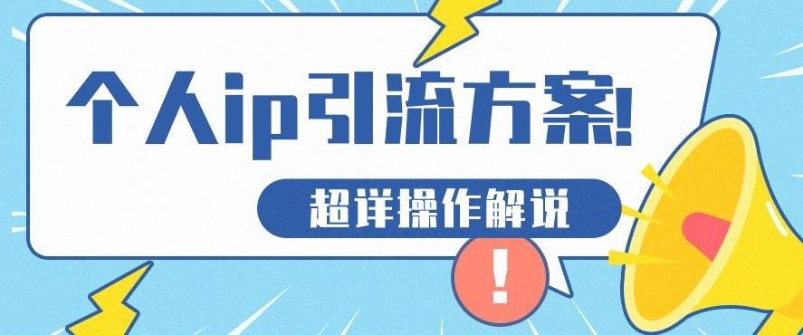 快速收藏，个人IP引流方案教程！让你轻松打造人设IP-百货大全