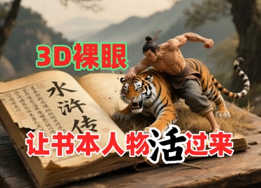 书本人物裸眼3D视频，新的玩法，流量超猛，保姆级教程-百货大全