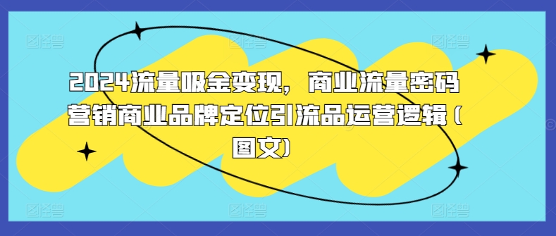 2024流量吸金变现，商业流量密码营销商业品牌定位引流品运营逻辑(图文)-百货大全