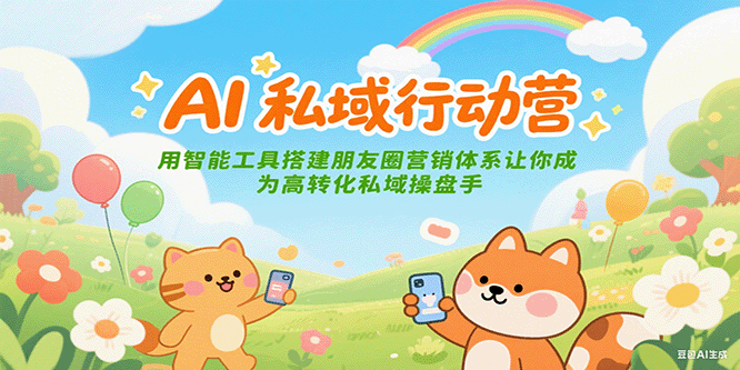 AI私域行动营：用智能工具搭建朋友圈营销体系让你成为高转化私域操盘手-百货大全