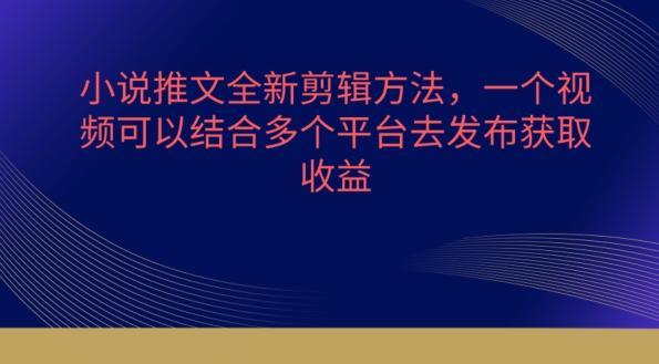小说推文全新剪辑方法，一个视频可以结合多个平台去发布获取【揭秘】-百货大全