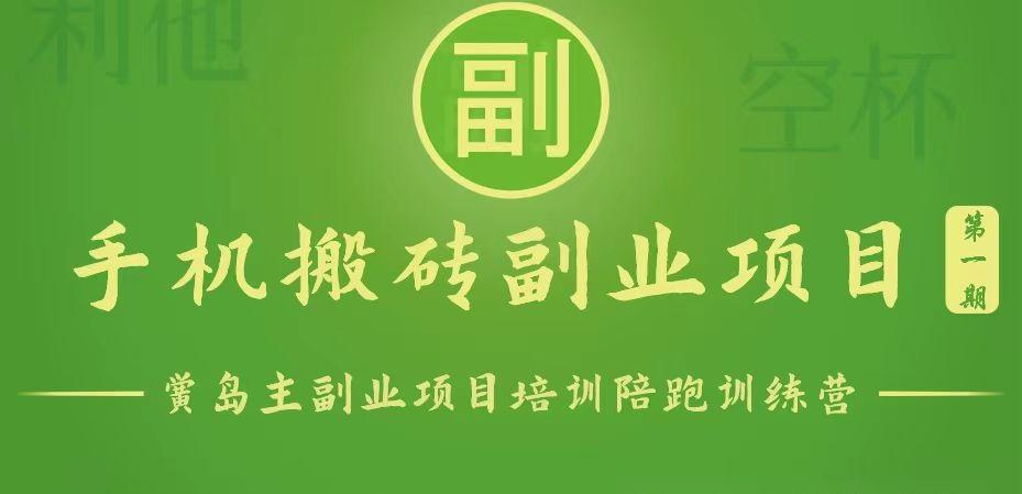 手机搬砖小副业项目训练营1.0，能用手机做的简单小副业-百货大全