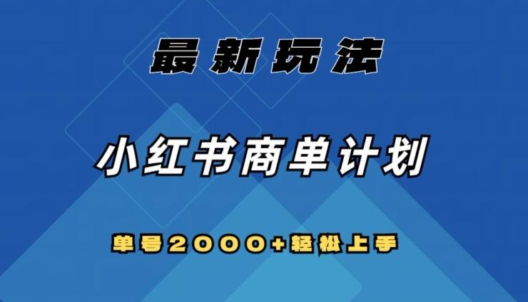 全网首发，小红书商单计划最新玩法，单号2000+可扩大可复制【揭秘】-百货大全