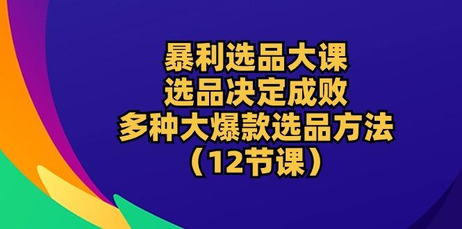 暴利 选品大课：选品决定成败，教你多种大爆款选品方法(12节课-百货大全