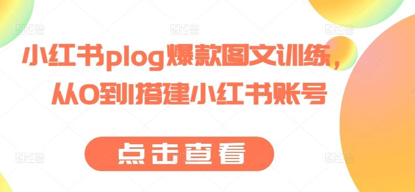 小红书plog爆款图文训练，从0到1搭建小红书账号-百货大全