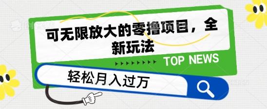 可无限放大的零撸项目，全新玩法，一天单机撸个50+没问题【揭秘】-百货大全