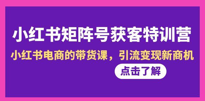 小红书-矩阵号获客特训营-第10期，小红书电商的带货课，引流变现新商机-百货大全