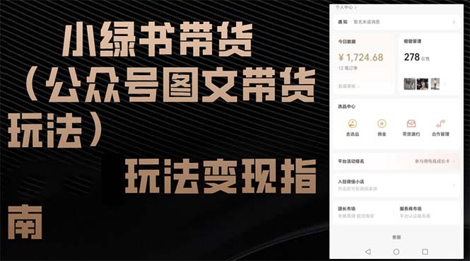 小绿书带货(公众号图文带货玩法-百货大全