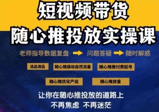 2024好物分享随心推投放实操课，随心推撬动自然流量/微付费起号/优化产出-百货大全