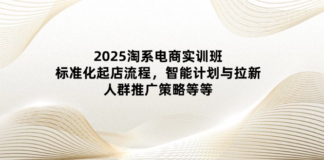 2025淘系电商实训班：标准化起店流程，智能计划与拉新，人群推广策略等等-百货大全