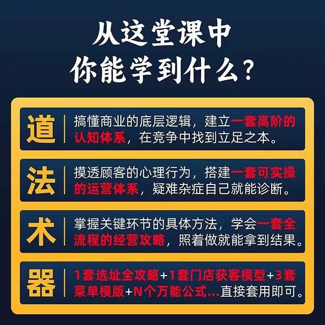 图片[1]-餐饮店盈利实操方法：教你怎样开一家持续能赚钱的餐厅(25节-百货大全